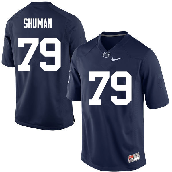 NCAA Nike Men's Penn State Nittany Lions Charlie Shuman #79 College Football Authentic Navy Stitched Jersey VRY8098TV